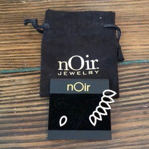 nOir gold and crystal ear cuff pair